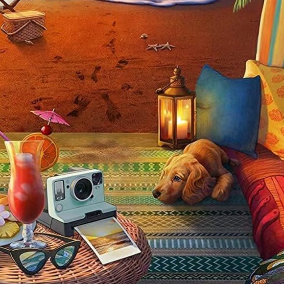 New sealed Ravensburger 500 pcs Large Format Puzzle-Cozy Cabana - Picture 4 of 13